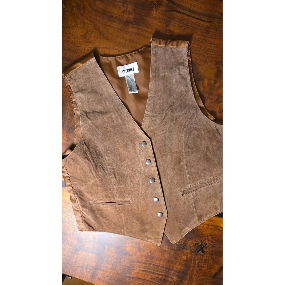 VINTAGE Leather Vest Western Gritty Boho Indiesleaze y2k UNISEX festival